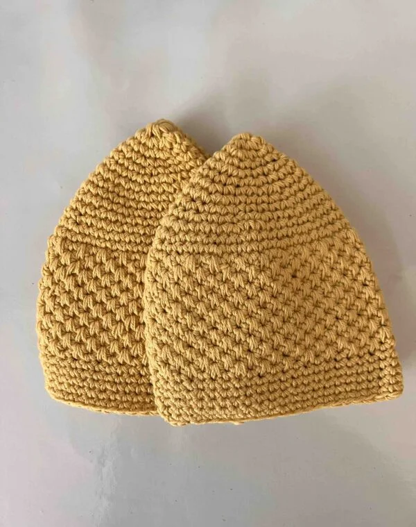 Muslim Men's cap light yellow