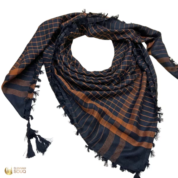 Keffiyeh | Mens Scarf, Brown Balck - Image 4