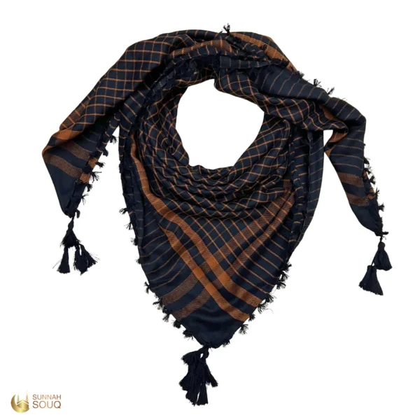 Keffiyeh | Mens Scarf, Brown Balck