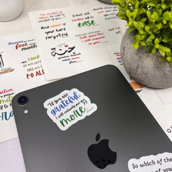 49 Islamic Inspirational & Motivational Quran Quote Stickers – Beautiful Daily Reminders for Journals, Laptops & Gifts! - Image 8