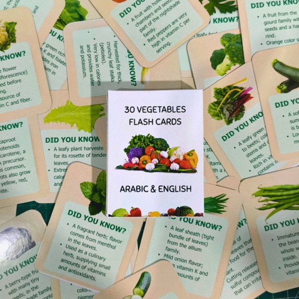 30 Vegetables Flash Cards