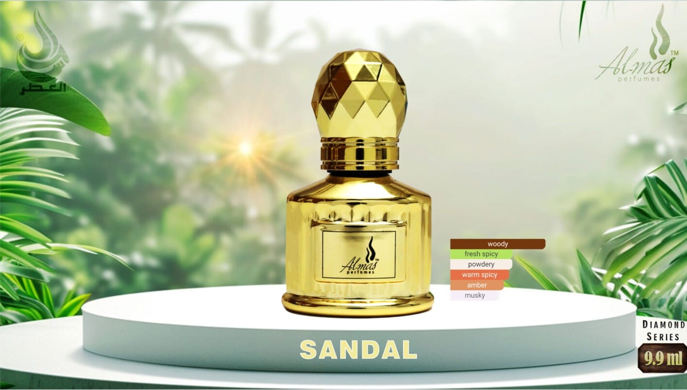 Al-mas Perfumes Pure Sandal Attar - 9.9 ml - Image 2