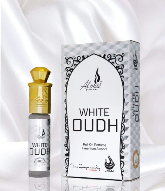Al-Mas Perfumes White Oudh Roll On Perfume (Alcohol-Free)