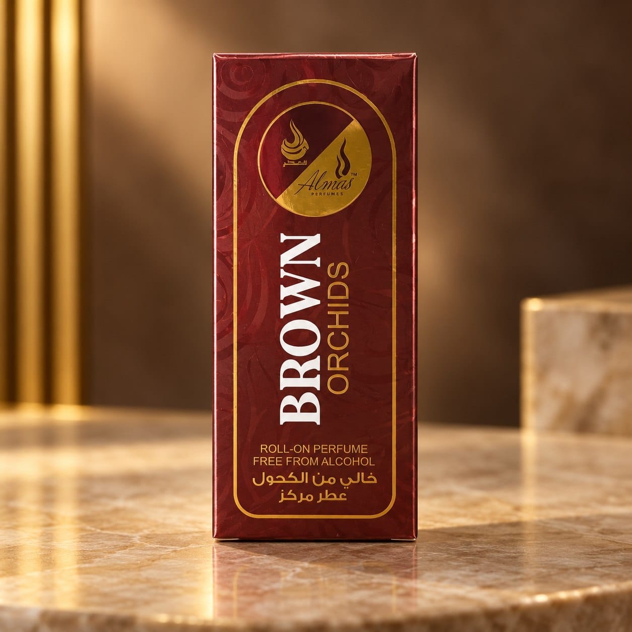 Al-Mas Brown Orchids Roll-On Attar Perfume – 6ml